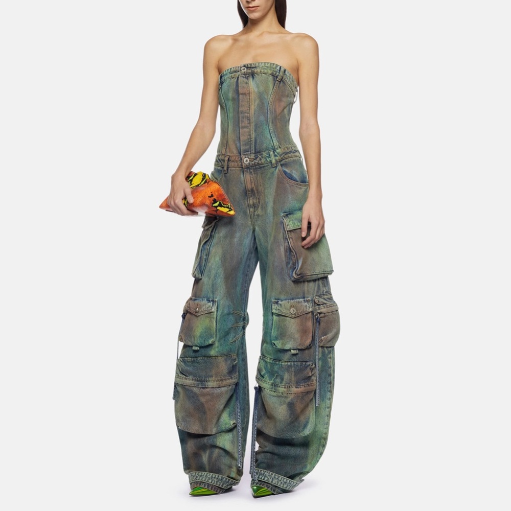 THE ATTICO CAMOUFLAGE JUMPSUIT SIZE 26